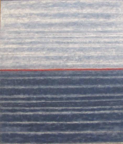 Červený horizont, 2007, 110x95 cm, akryl, platno