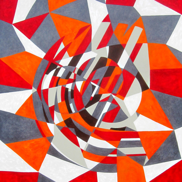 Kruhy v pohybu, 2014 (3), 125 x 105 cm, akryl, plátno