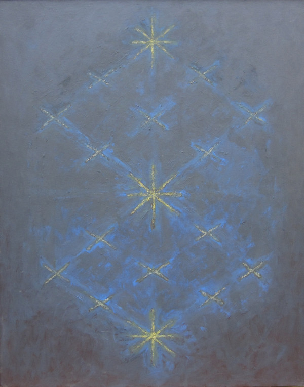 Souhvězdí, 2008, 100x80 cm, akryl, plátno