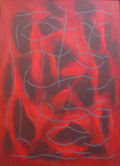 Záblesky, 2010, 110x95 cm, akryl, plátno